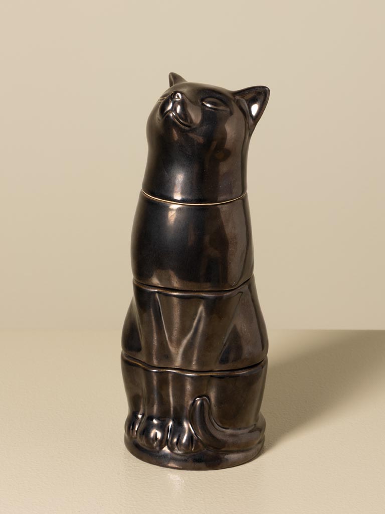 Set of stackable mugs cat shape - 1