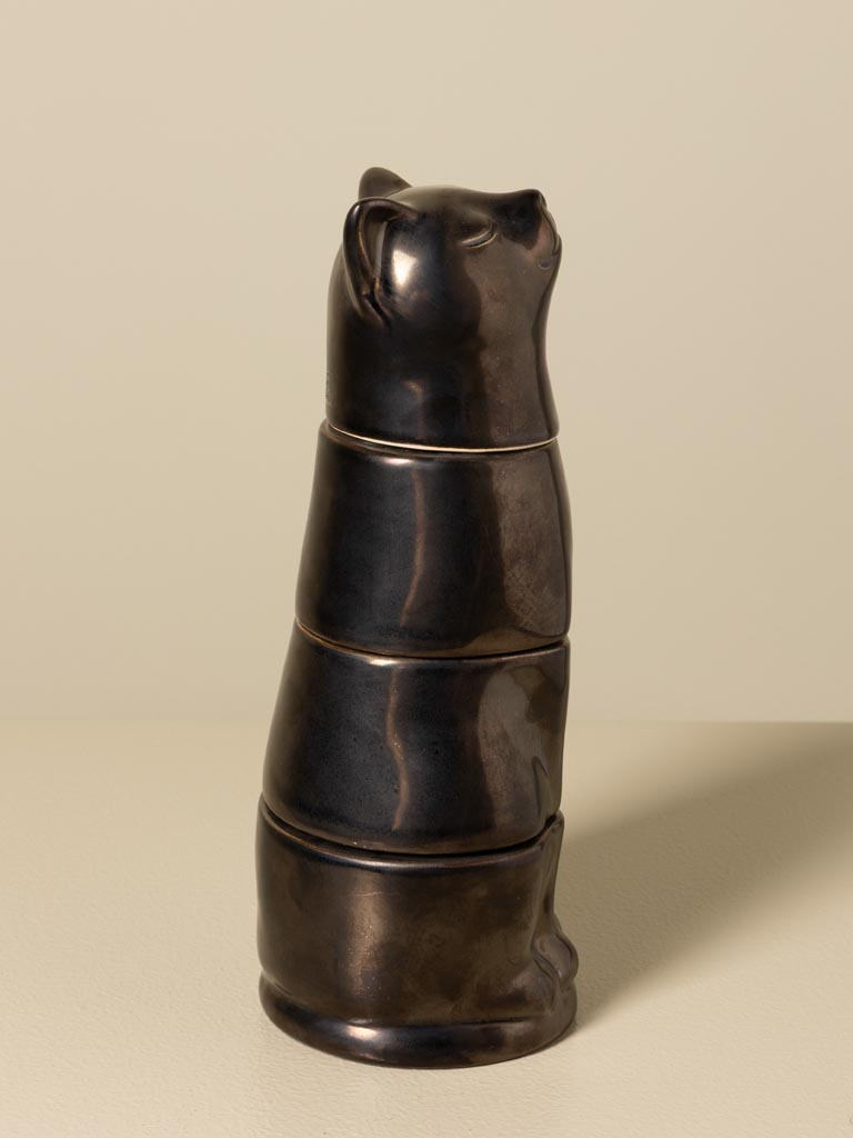 Set of stackable mugs cat shape - 5