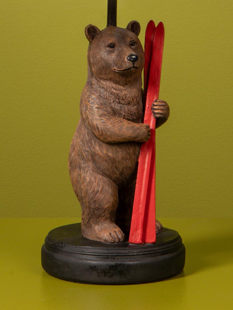 Lampe ours avec ski et A/j décoré - 4
