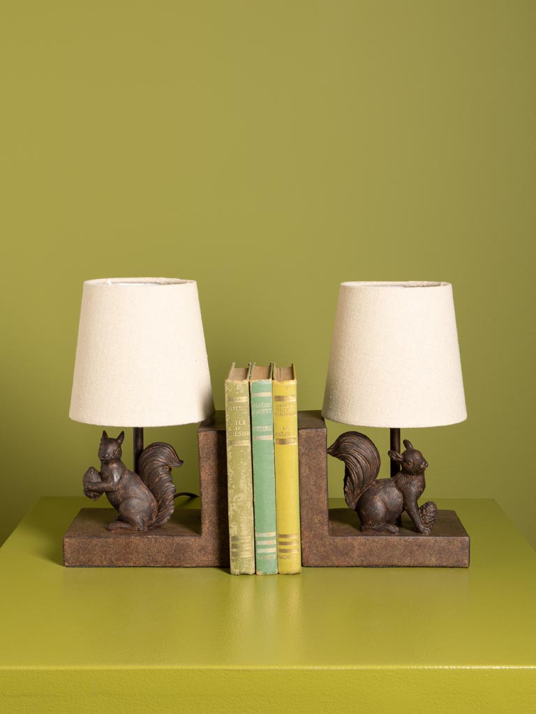 Serre-livres lampes écureuils - 1