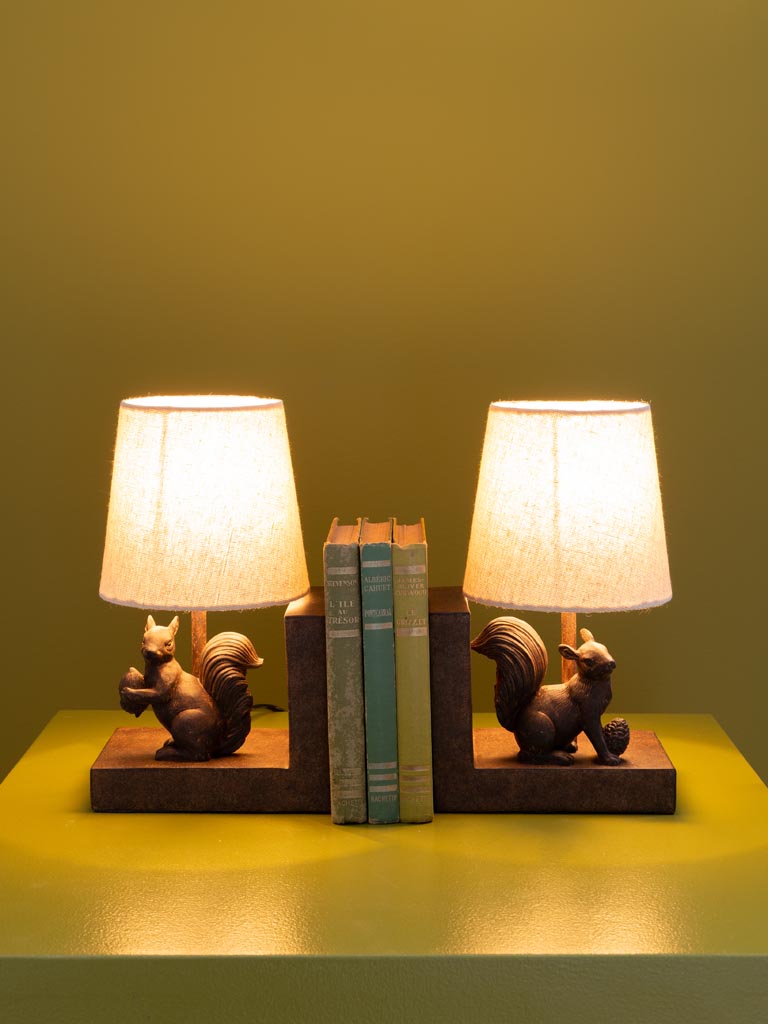 Serre-livres lampes écureuils - 4