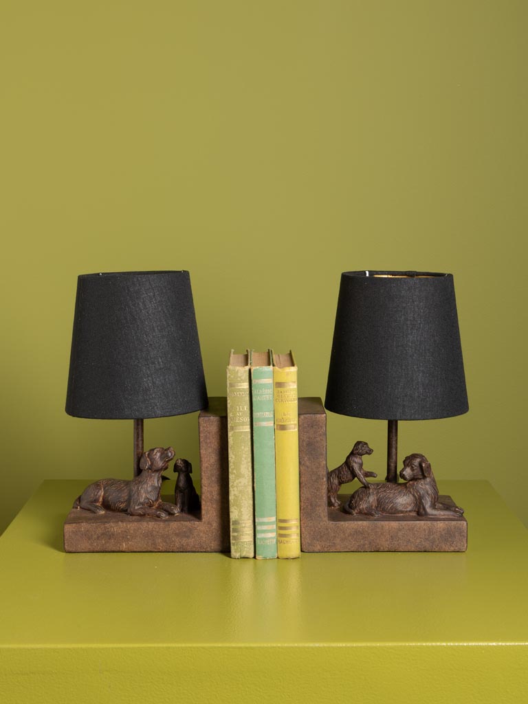 Serre-livres lampes chiens - 1