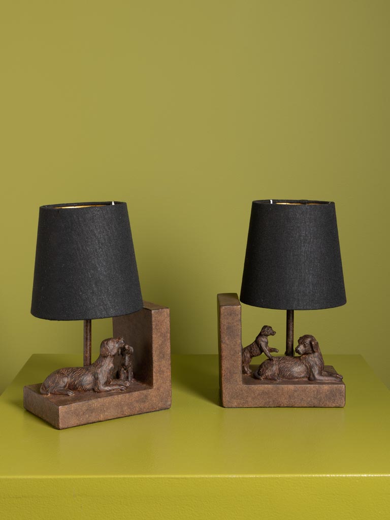 Serre-livres lampes chiens - 4