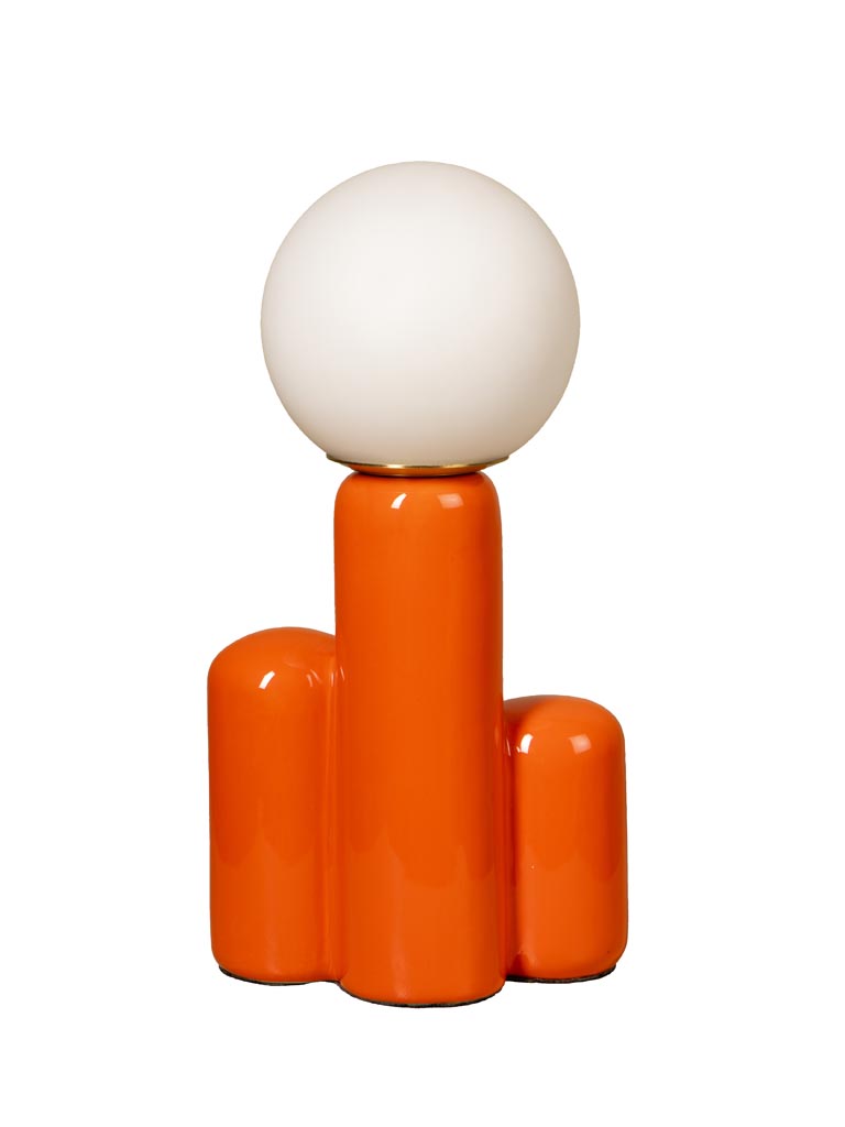 Orange stoneware lamp Tribla - 2