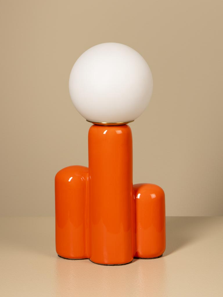 Orange stoneware lamp Tribla - 1