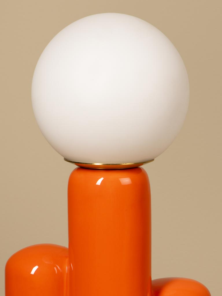Orange stoneware lamp Tribla - 3