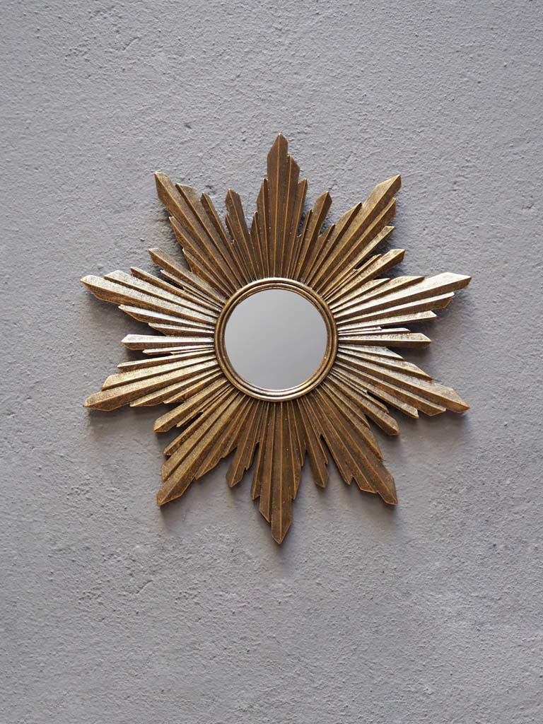 Gold patina resin mirror (7.5cm) - 1