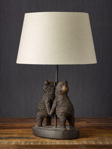 Table lamp bears back to back