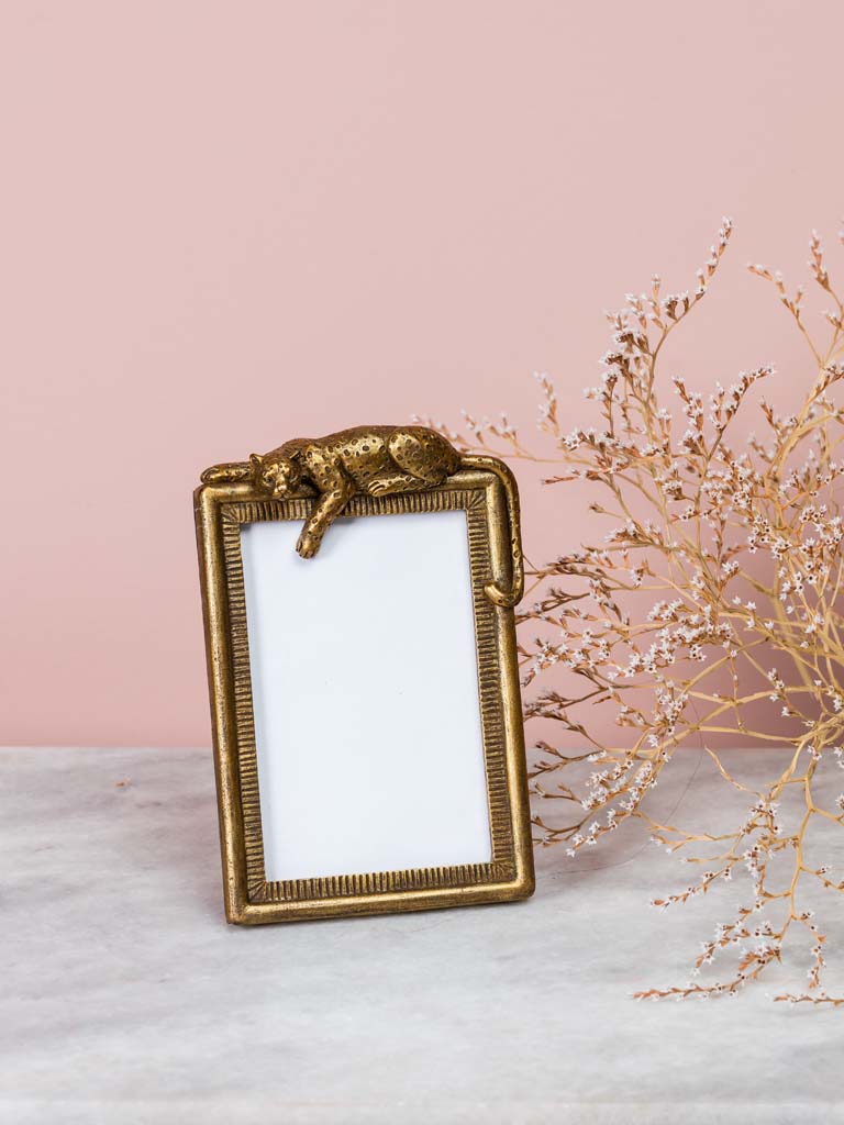 Photo frame with golden panther (10x15) - 1