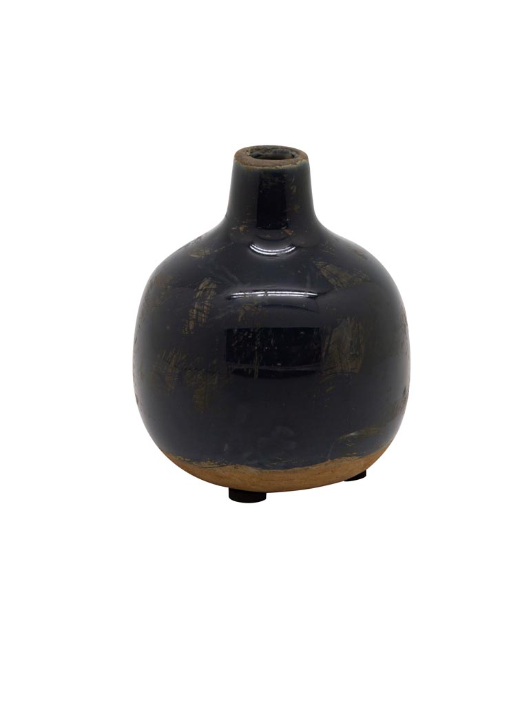 Dark blue small ceramic vase - 2