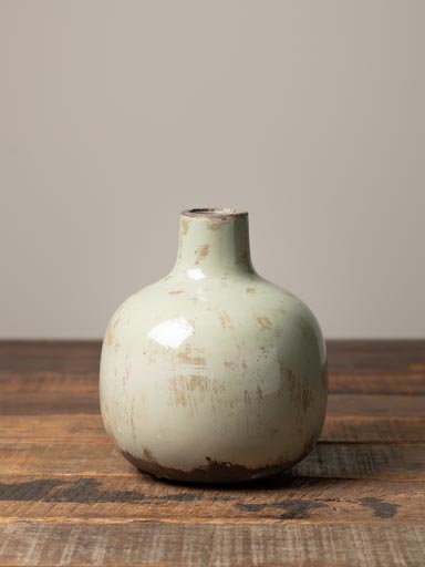 Ceramic vase verdigris 15.5cm