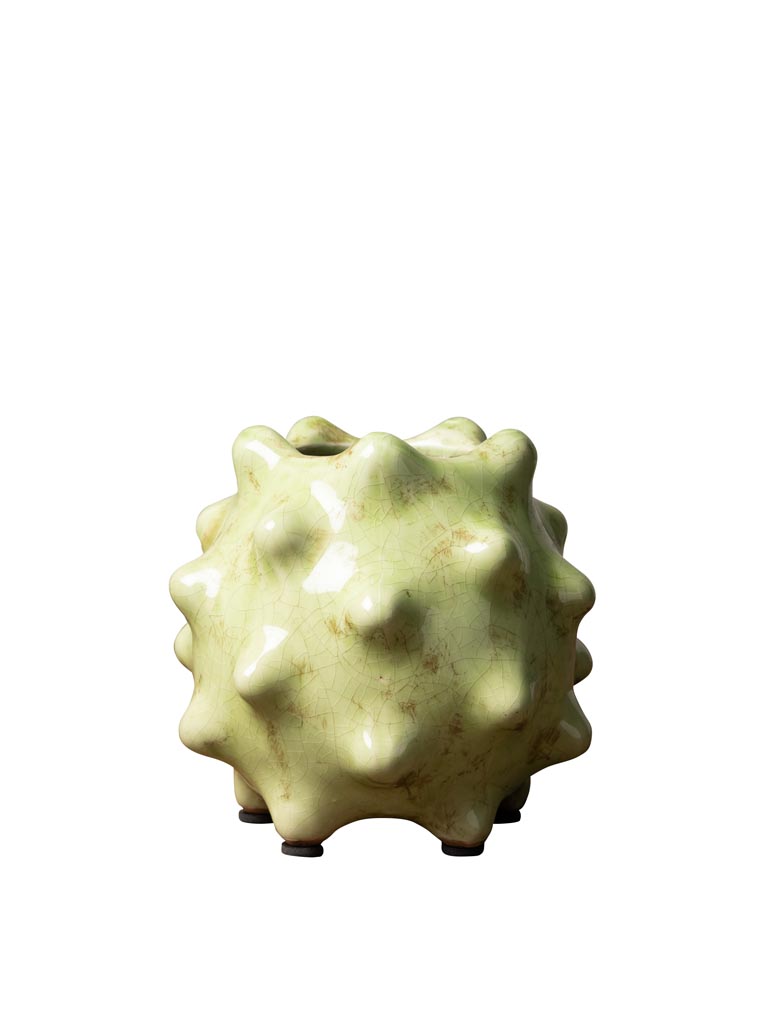 Petit vase pointu vert en céramique - 2