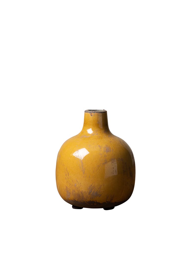 Ceramic vase mustard 12.5cm - 2