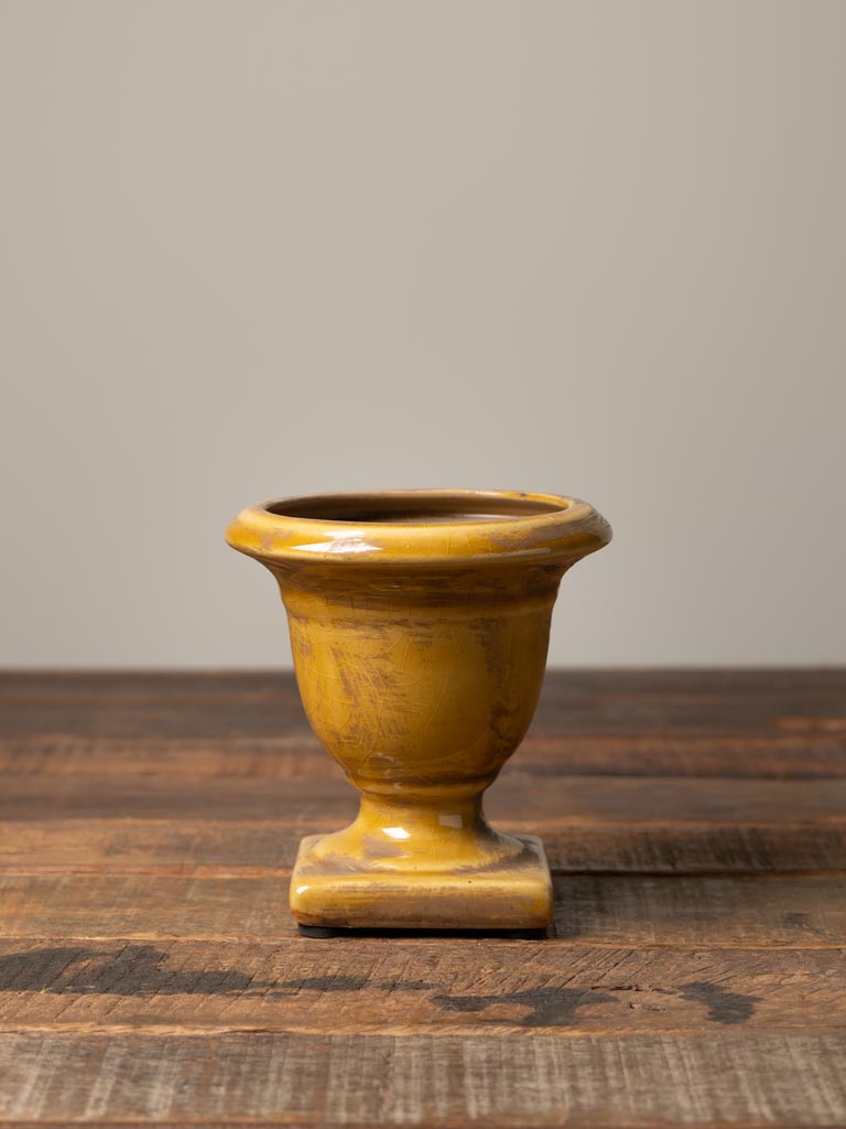 Small mustard medicis vase - 1