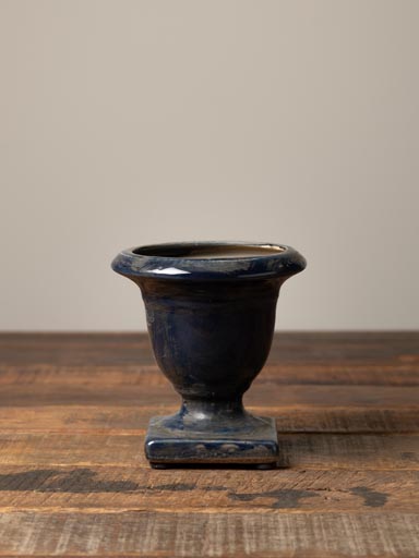Small dark blue medicis vase