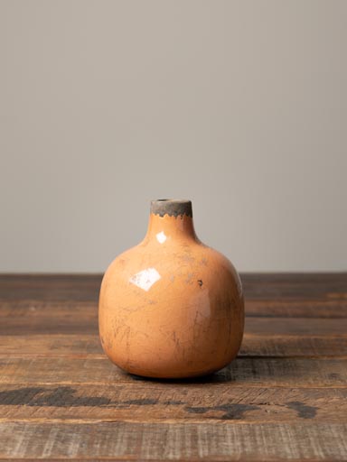 Ceramic vase orange 12.5cm