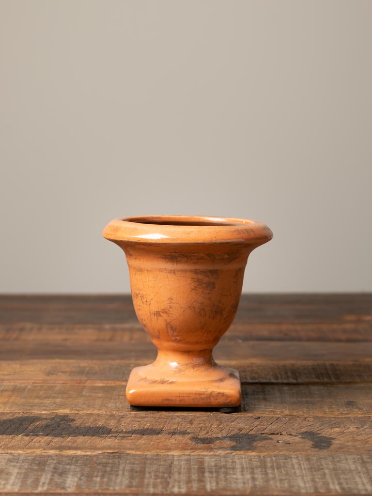 Mini vasque orange en céramique - 1