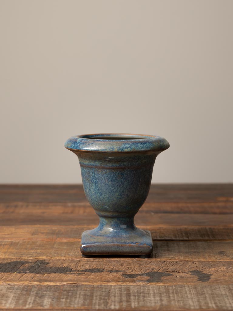 Small grey blue medicis vase - 1