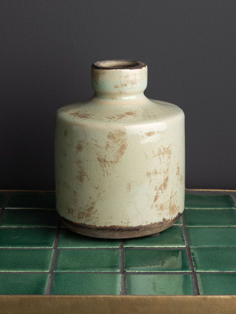 Bottle vase verdigris - 1