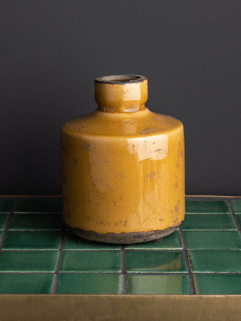 Bottle vase mustard - 1