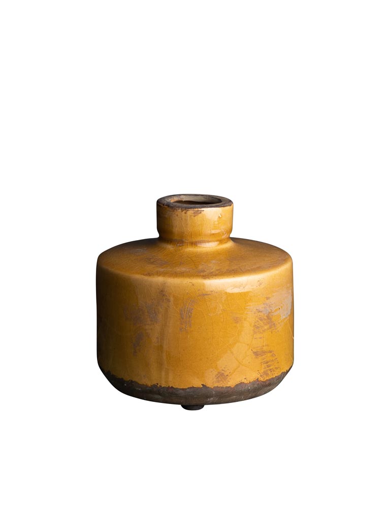Wide bottle vase mustard - 2