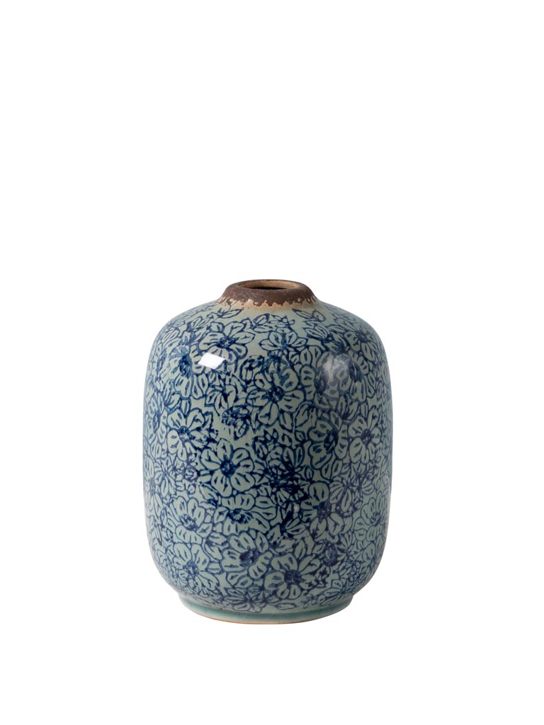 Vase cylindrique fleuri - 2