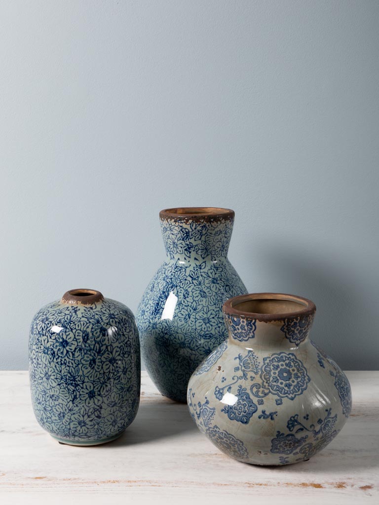 Vase cylindrique fleuri - 4
