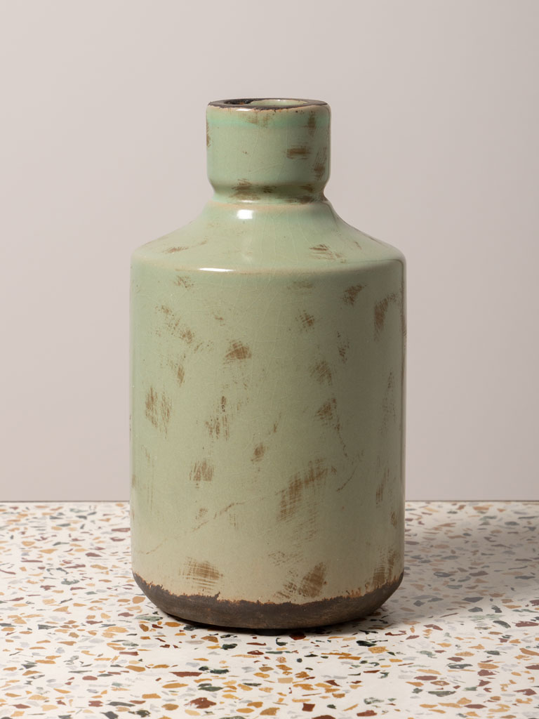 High bottle vase verdigris - 1