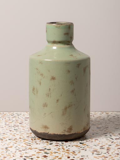 High bottle vase vertdigris