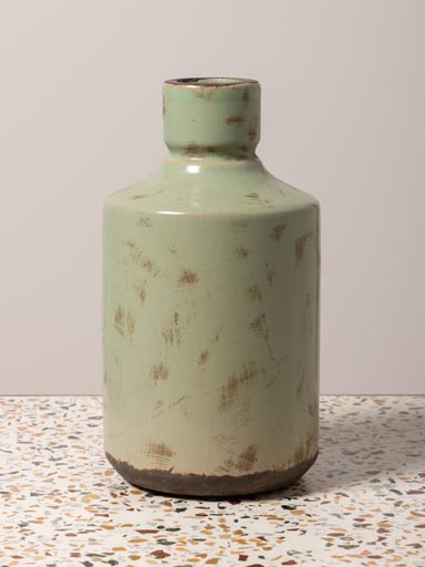 High bottle vase verdigris