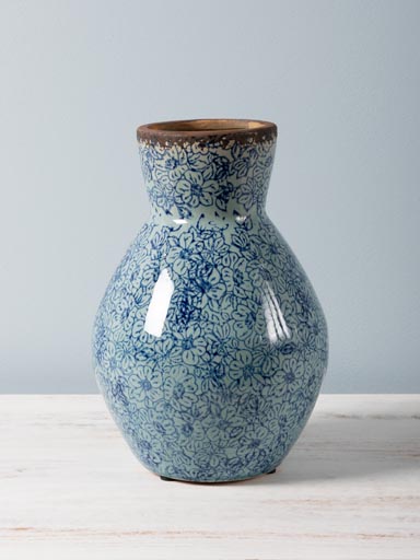 High flared flowery vase