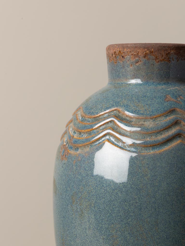 Grey blue vase Grâce - 3