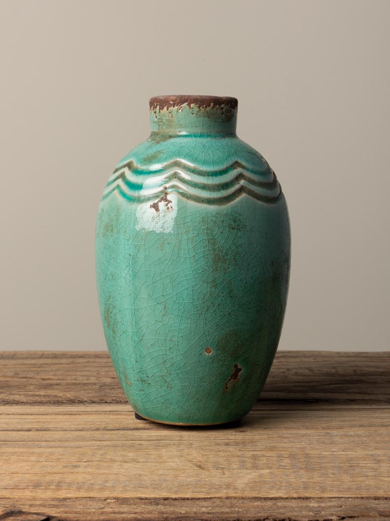 Aqua green vase Grâce - 1