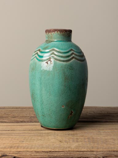 Aqua green vase Grâce