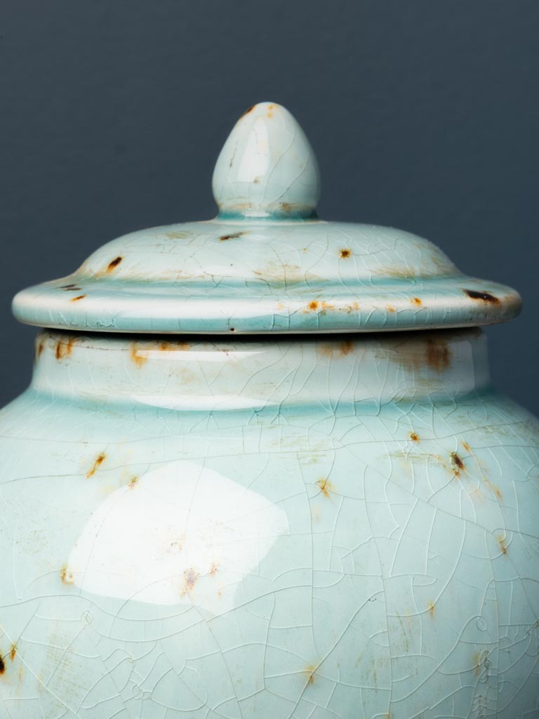 Small blue pottery jar Bucolic - 3