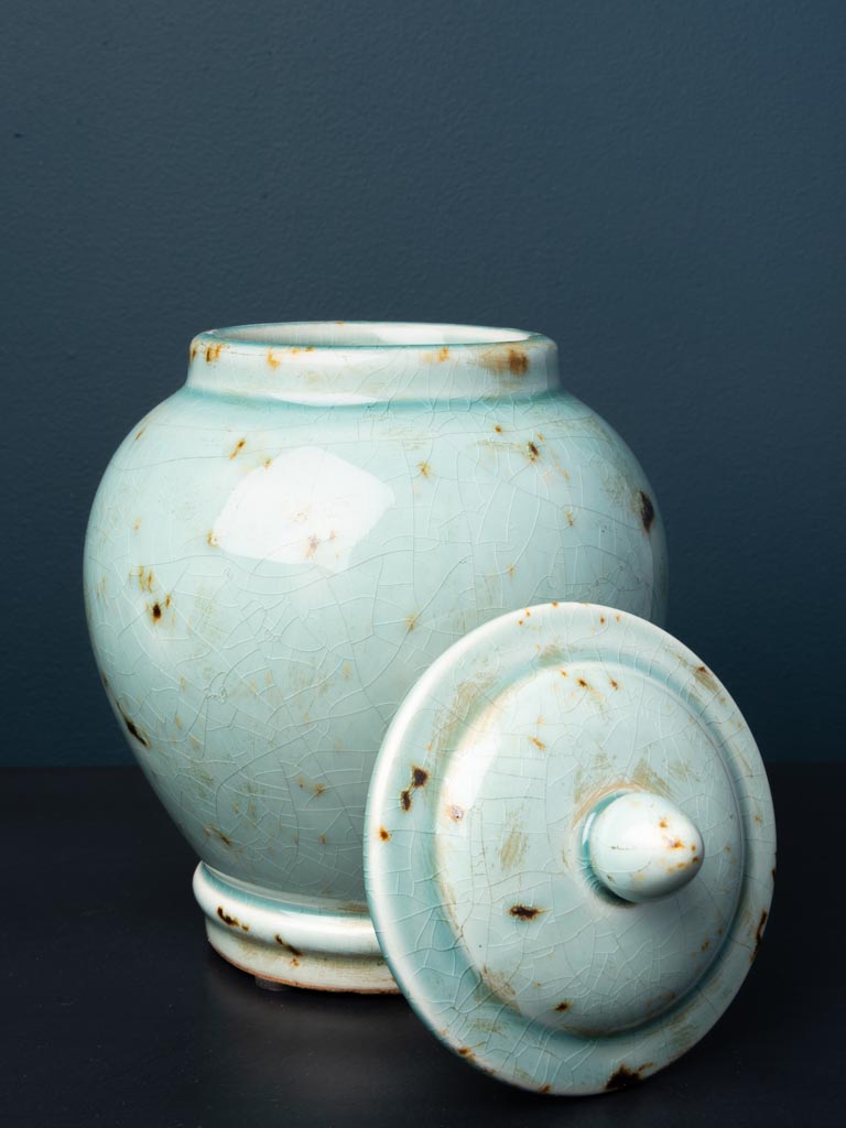 Small blue pottery jar Bucolic - 4