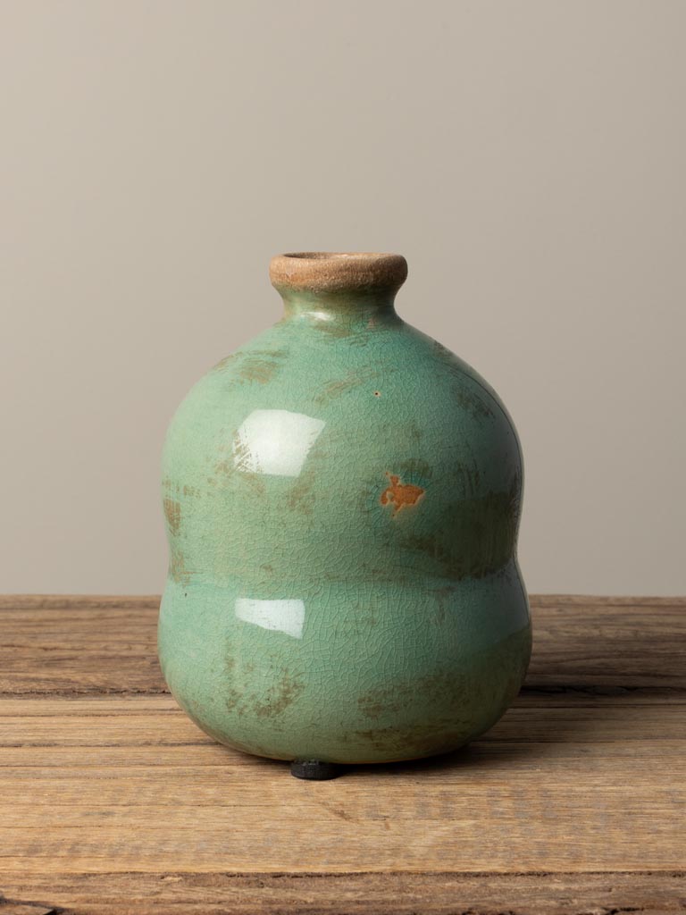 Vase bulles vert d'eau - 1