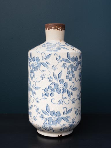 High bottle vase with flowers Bucolic