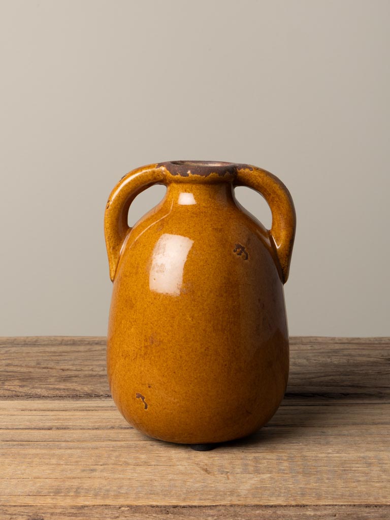 Double handle vase chestnut - 1