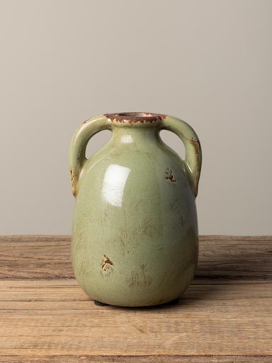 Double handle vase lichen