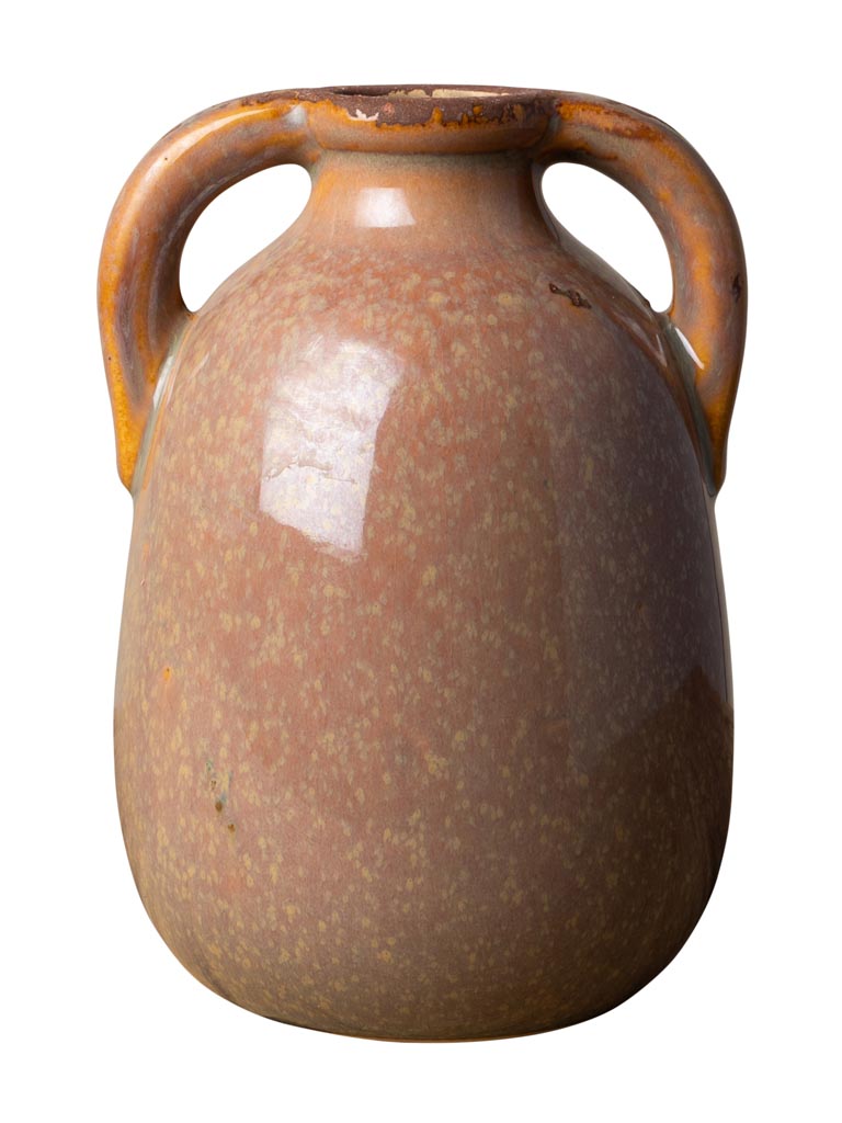 Double handle vase creamy pink - 2