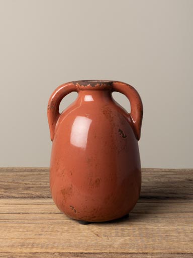 Double handle vase blush