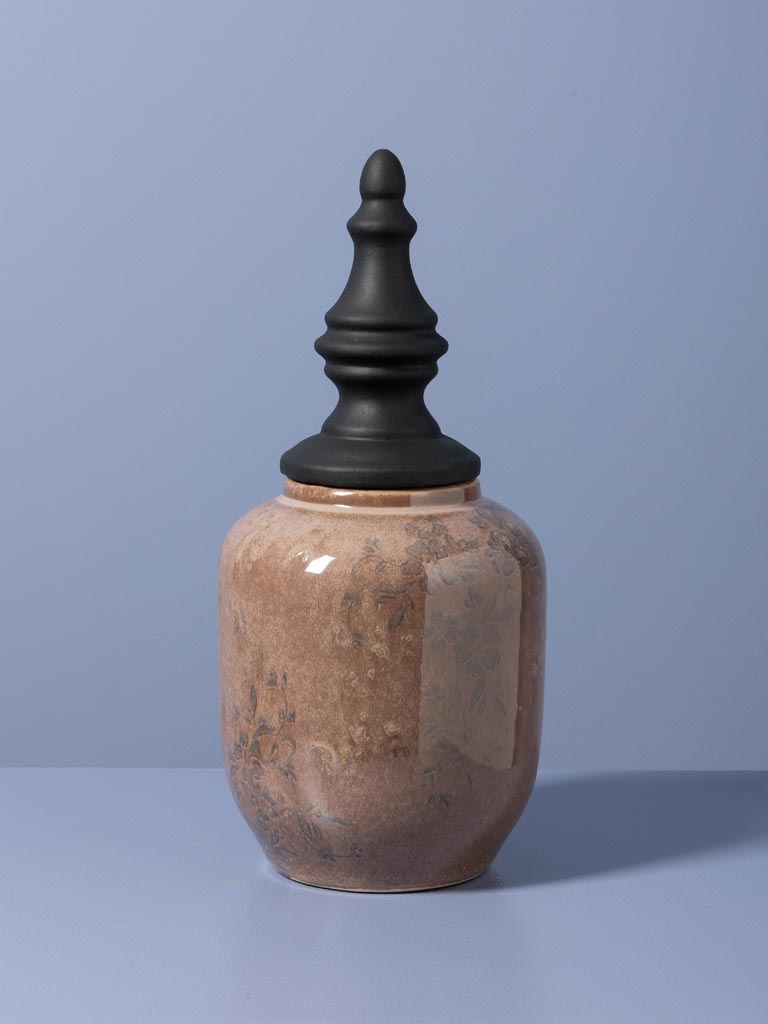 Small jar with black top Rosaire - 1