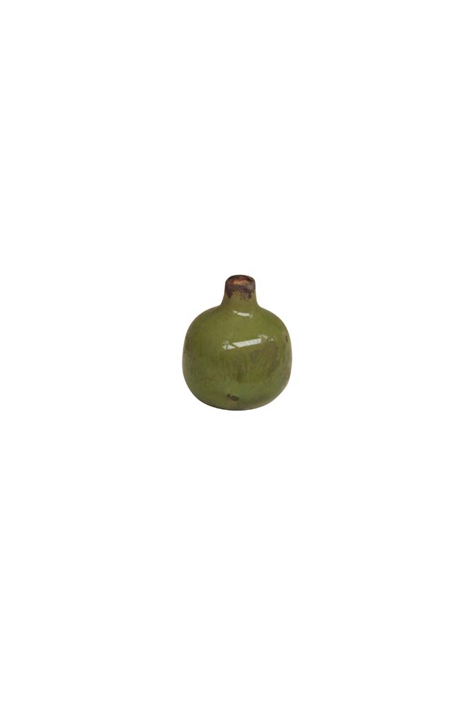 Green small ceramic vase - 2