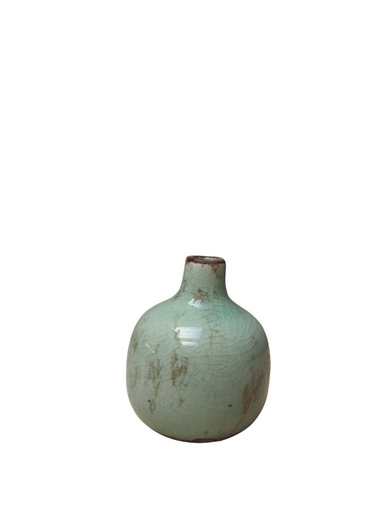 Verdigris small ceramic vase - 2