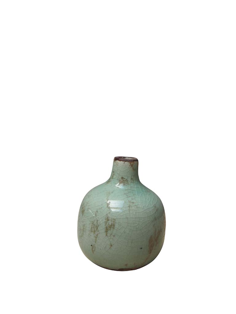Petit vase céramique vert-de-gris - 2
