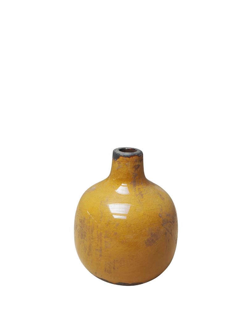 Mustard small ceramic vase - 2