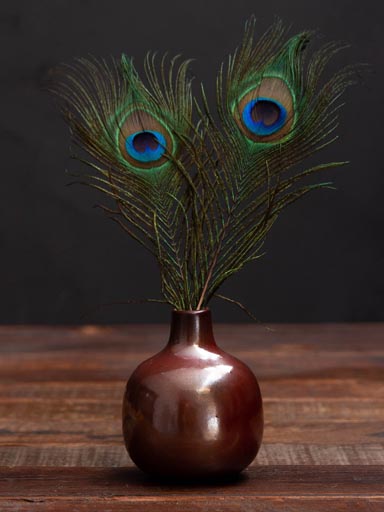 Burgundy small ceramic vase