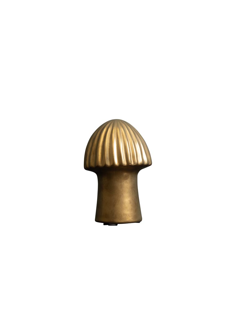 Golden stoneware mushroom 17cm - 2