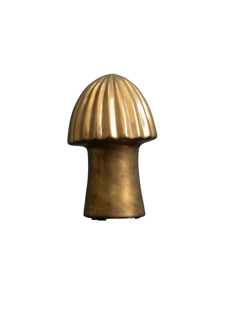 Golden stoneware mushroom 23cm - 2